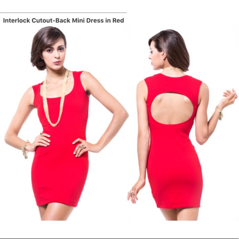 NWOT AA Interlock Cutout-Back Mini Dress